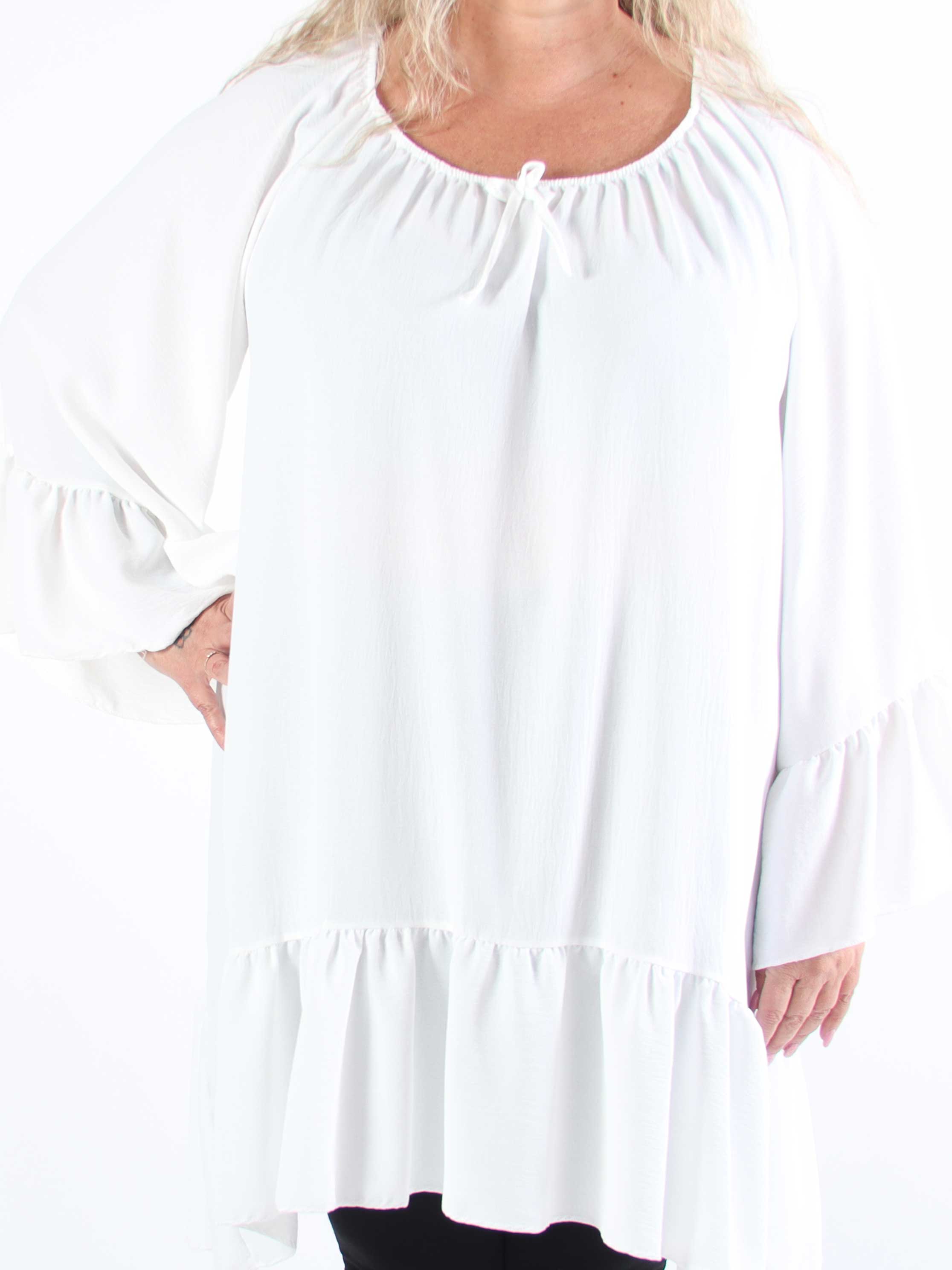 Alicia - Tunikaklänning i plus size med elastisk halsringning